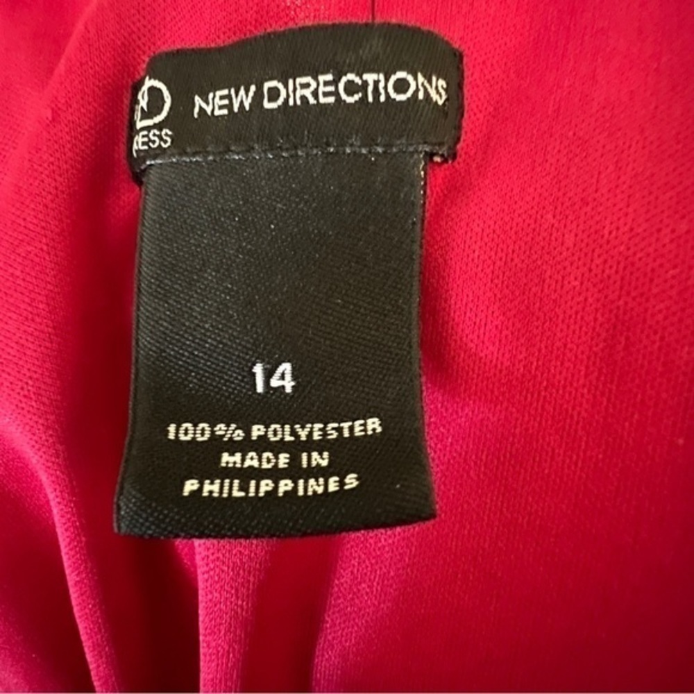 New Directions sleeveless multi-colored dress, Sz 14. Preowned. Like new. - Picture 9 of 9